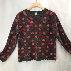 J.Jill luxury fiber polka dot sweater